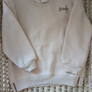 Sweat beige enfant personnalisé